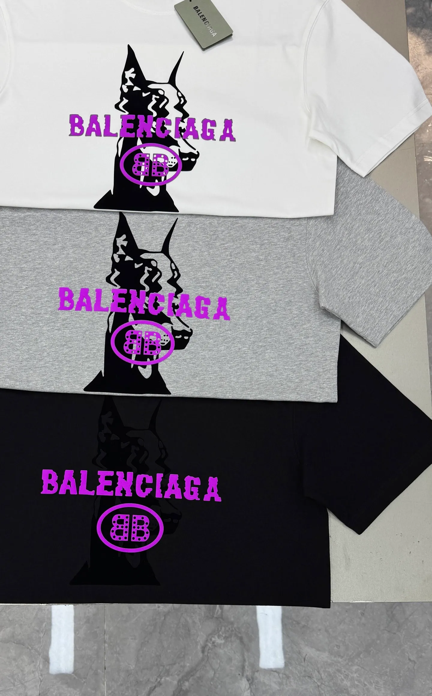 ⚜️Balenciaga New Arrival T. Same Style❤️New Arrival T ， 280g ， Breathable， ！ Black +Purple“BALENCIAGA” ， . ✨ ， ， ！ ， ， ！ ！ ：Black. .White.Sizes：S-3XL ‼️（175/145 L）